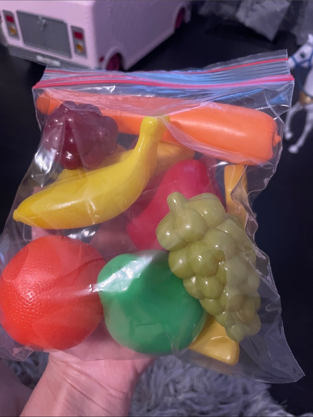 Assorted Plastic Play Fruit Set - Bright Multi Color